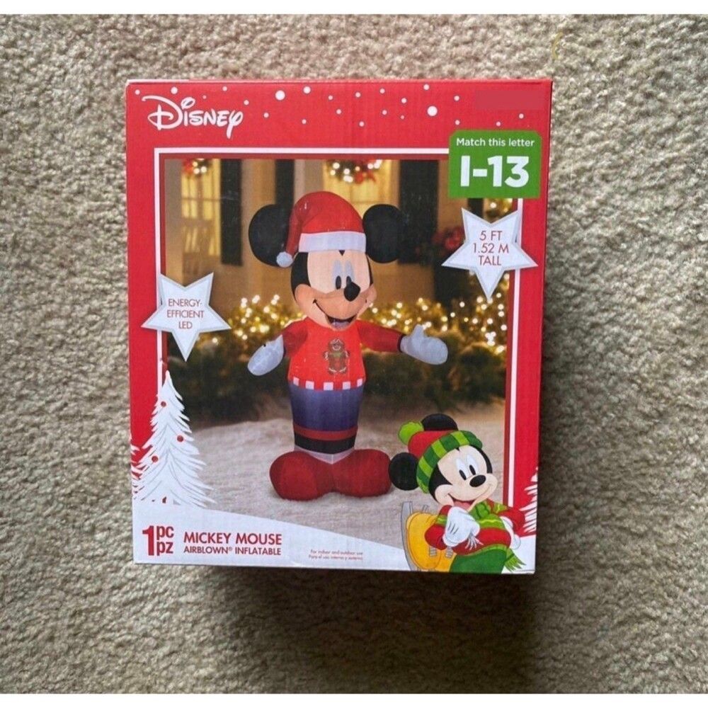 5ft Disney Mickey Mouse Holiday Inflatable - Picture 4 of 4
